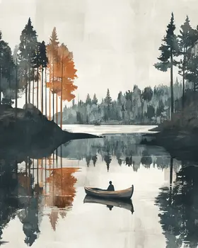 Serene Afternoon - Zen Art for Meditation Home Decor Wall Art Prints – 8″x10″ Artwork – 11″x14″ Matte