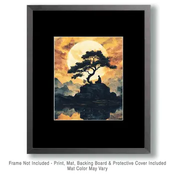 Mountaintop Calm - Zen Art for Meditation Home Decor Wall Art Prints – 8″x10″ Artwork – 11″x14″ Matte