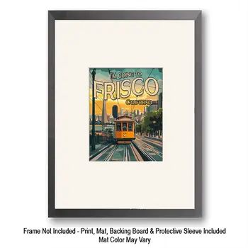 Vintage Going To Frisco 8"x10" Art Print for 11"x14" Frame