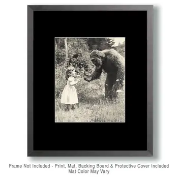 Gift for Bigfoot - Sasquatch Cryptid Art Prints - 8"x10" Art Print for 11"x14" Frame