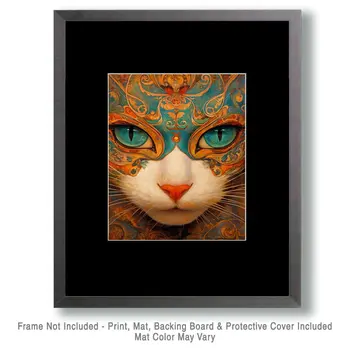 Mesmerizing - Cat and Kitten Wall Art Prints -  8"x10" Artwork for 11"x14" Frame