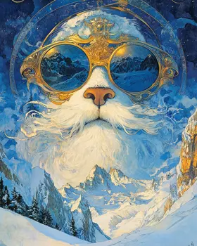 Cat Spirit - Cat and Kitten Wall Art Prints -  8"x10" Artwork for 11"x14" Frame