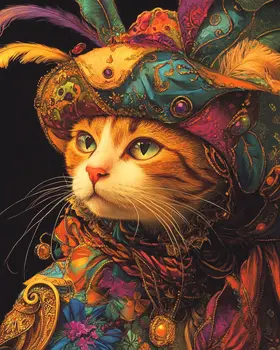 Arabian Prince - Cat and Kitten Wall Art Prints -  8"x10" Artwork for 11"x14" Frame