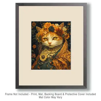 Arabian Princess - Cat and Kitten Wall Art Prints -  8"x10" Artwork for 11"x14" Frame