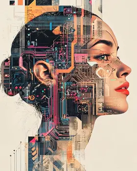 Techno Head - Cryptozoology Art Prints - 8"x10" Art Print for 11"x14" Frame