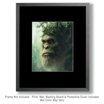 Gorilla Flora - Cryptid Art Prints - 8"x10" Art Print for 11"x14" Frame