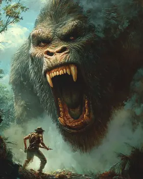 Kong's Roar - Cryptid Art Prints - 8"x10" Art Print for 11"x14" Frame