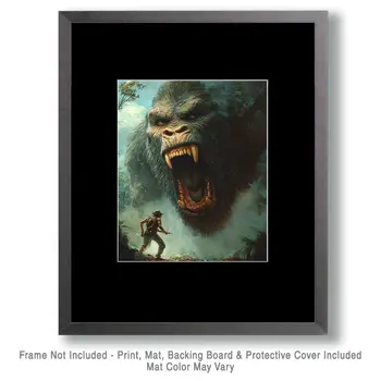 Kong's Roar - Cryptid Art Prints - 8"x10" Art Print for 11"x14" Frame
