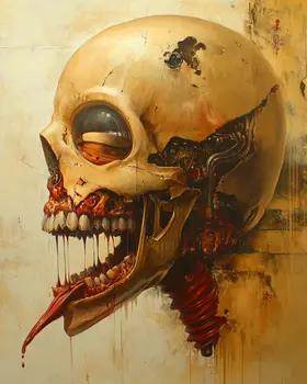 Skull Tongue - Cryptid Art Prints - 8"x10" Art Print for 11"x14" Frame