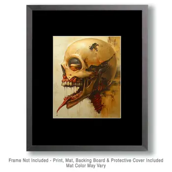 Skull Tongue - Cryptid Art Prints - 8"x10" Art Print for 11"x14" Frame