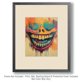 Smiling Skull - Cryptid Art Prints - 8"x10" Art Print for 11"x14" Frame