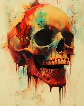 Laughing Skull - Cryptid Art Prints - 8"x10" Art Print for 11"x14" Frame