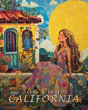 Relaxing - California Souvenir Home Decor Wall Art Prints – 8″x10″ Artwork for 11″x14″ Frame
