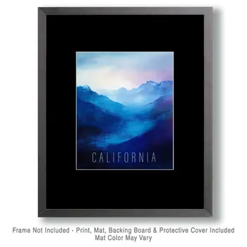 Misty Morning - California Souvenir Home Decor Wall Art Prints – 8″x10″ Artwork for 11″x14″ Frame