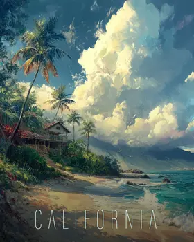 Stormy Coast - California Souvenir Home Decor Wall Art Prints – 8″x10″ Artwork for 11″x14″ Frame