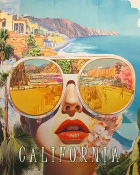 Look - California Souvenir Home Decor Wall Art Prints – 8″x10″ Artwork for 11″x14″ Frame