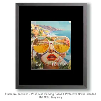 Look - California Souvenir Home Decor Wall Art Prints – 8″x10″ Artwork for 11″x14″ Frame