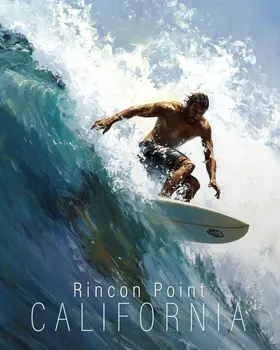 Catching a Wave - California Souvenir Home Decor Wall Art Prints – 8″x10″ Artwork for 11″x14″ Frame