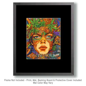Pot Head - California Souvenir Home Decor Wall Art Prints – 8″x10″ Artwork for 11″x14″ Frame