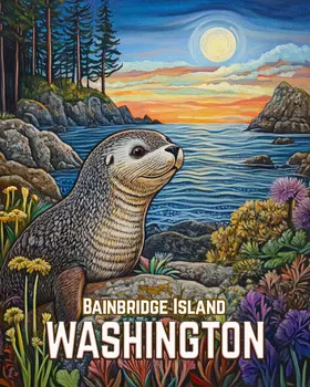 Seal - Washington State Souvenir Home Decor Wall Art Prints – 8″x10″ Artwork for 11″x14″ Frame