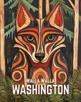 Coyote - Washington State Souvenir Home Decor Wall Art Prints – 8″x10″ Artwork for 11″x14″ Frame