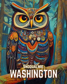 Owl - Washington State Souvenir Home Decor Wall Art Prints – 8″x10″ Artwork for 11″x14″ Frame