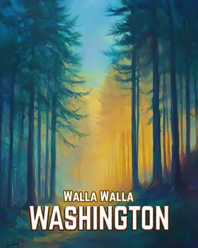 Misty Sunset - Washington State Souvenir Home Decor Wall Art Prints – 8″x10″ Artwork for 11″x14″ Frame