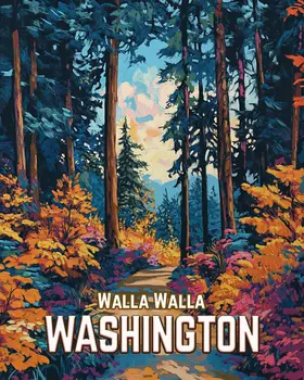 Woodland Path - Washington State Souvenir Home Decor Wall Art Prints – 8″x10″ Artwork for 11″x14″ Frame