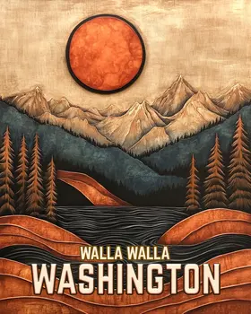 Wood Landscape - Washington State Souvenir Home Decor Wall Art Prints – 8″x10″ Artwork for 11″x14″ Frame