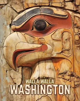 Wood Eagle - Washington State Souvenir Home Decor Wall Art Prints – 8″x10″ Artwork for 11″x14″ Frame