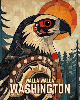 Eagle Portrait - Washington State Souvenir Home Decor Wall Art Prints – 8″x10″ Artwork for 11″x14″ Frame