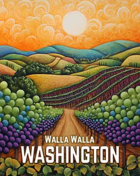 Wine Country - Washington State Souvenir Home Decor Wall Art Prints – 8″x10″ Artwork for 11″x14″ Frame