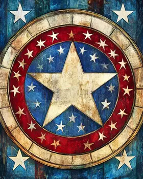 Shield - American USA Patriotic Wall Art Prints - 8"x10" Art Print for 11"x14" Frame