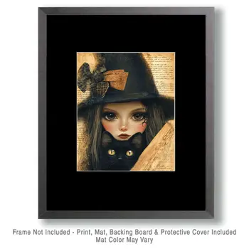 Young Sorceress - Witch and Witches Wall Art Prints - 8"x10" Art Print for 11"x14" Frame