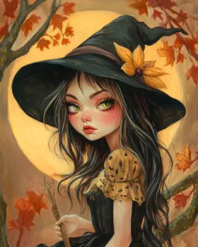 Sorceress - Witch and Witches Wall Art Prints - 8"x10" Art Print for 11"x14" Frame