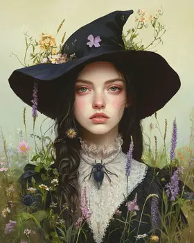 Portrait - Witch and Witches Wall Art Prints - 8"x10" Art Print for 11"x14" Frame