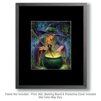 Witches Brew - Witch and Witches Wall Art Prints - 8"x10" Art Print for 11"x14" Frame