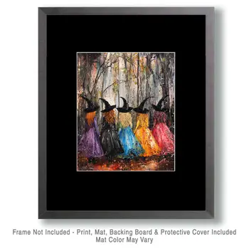 Coven - Witch and Witches Wall Art Prints - 8"x10" Art Print for 11"x14" Frame