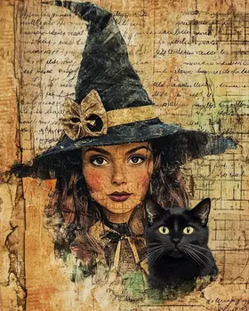 Companion - Witch and Witches Wall Art Prints - 8"x10" Art Print for 11"x14" Frame