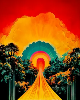 Road Trip - Retro 60's & 70's Art Prints - 8"x10" Art Print for 11"x14" Frame