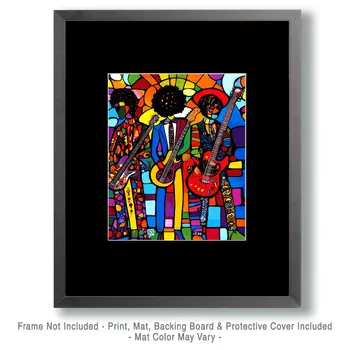 Funky Trio - Retro 60's & 70's Art Prints - 8"x10" Art Print for 11"x14" Frame
