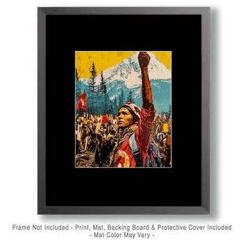 Protest - Retro 60's & 70's Art Prints - 8"x10" Art Print for 11"x14" Frame