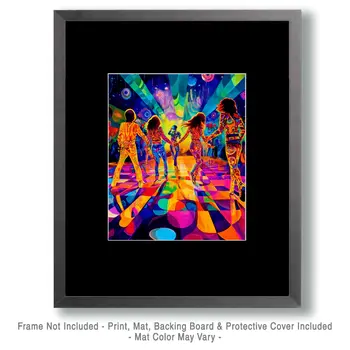 Disco Club - Retro 60's & 70's Art Prints - 8"x10" Art Print for 11"x14" Frame