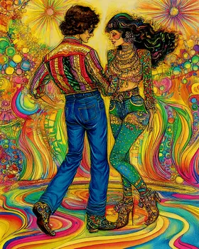 Grooving - Retro 60's & 70's Art Prints - 8"x10" Art Print for 11"x14" Frame
