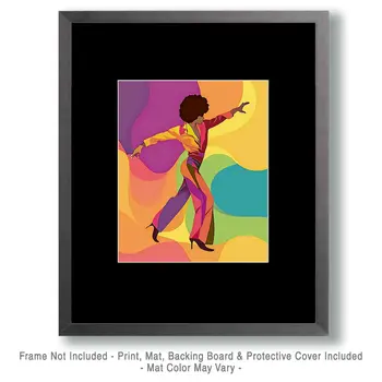 Disco Dancing - Retro 60's & 70's Art Prints - 8"x10" Art Print for 11"x14" Frame