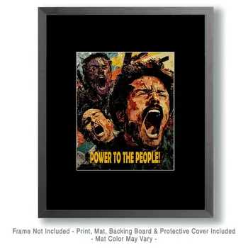 Power to the People 2 - Retro 60's & 70's Art Prints - 8"x10" Art Print for 11"x14" Frame