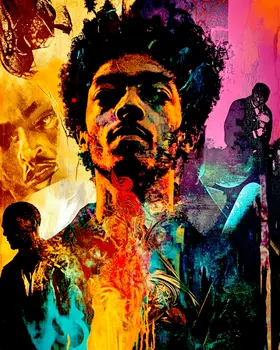 Jimmi - Retro 60's & 70's Art Prints - 8"x10" Art Print for 11"x14" Frame