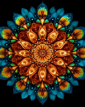 Seventies Mandala - Retro 60's & 70's Art Prints - 8"x10" Art Print for 11"x14" Frame