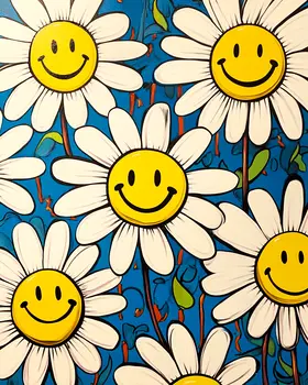 Seventies Daisies - Retro 60's & 70's Art Prints - 8"x10" Art Print for 11"x14" Frame