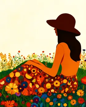 Afternoon Hang - Retro 60's & 70's Art Prints - 8"x10" Art Print for 11"x14" Frame